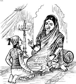 Shivaji with his mother Jijabai.jpg