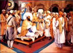 Kashmiri Hindus meet Guru Tegh Bahādur.png