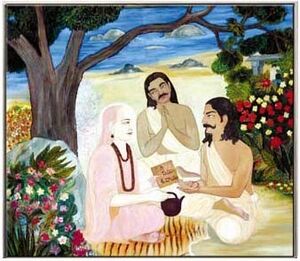 Svāmī Vidyāraṇya inspired Harihara and Bukka to convert back to Hinduism.jpg